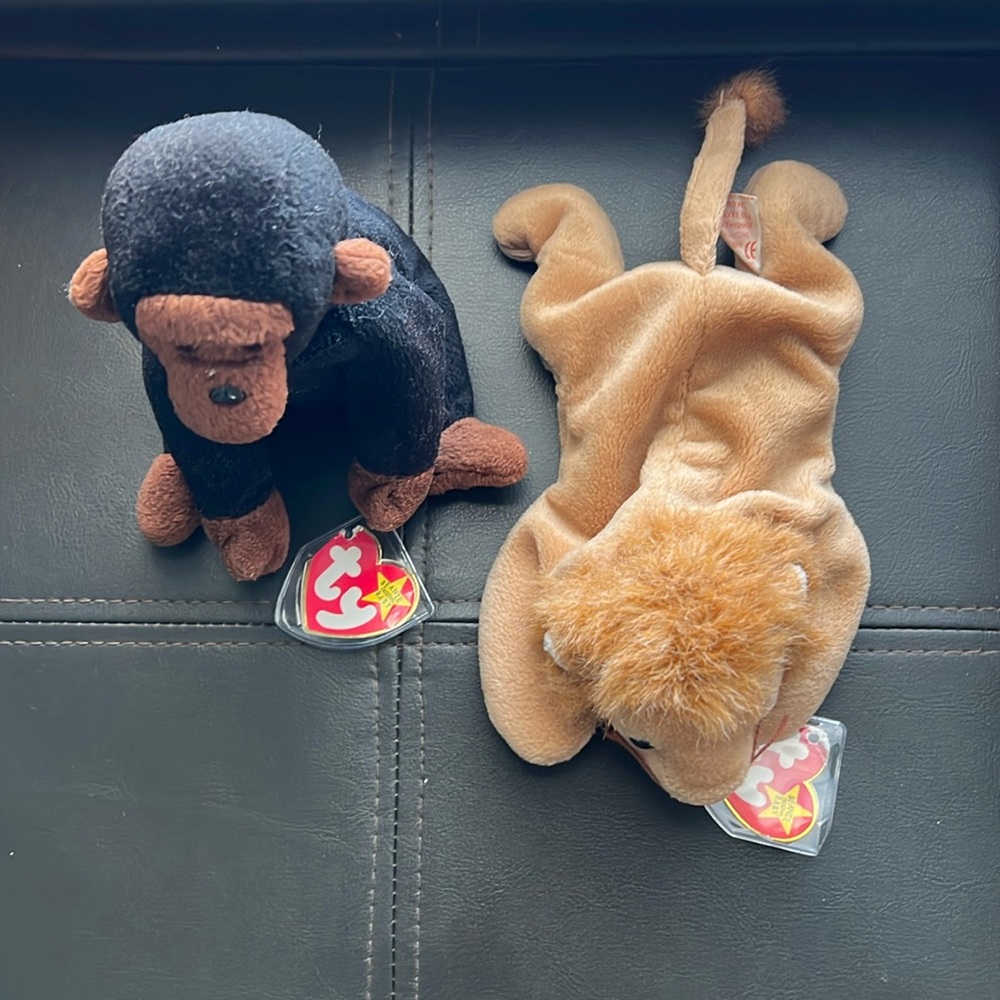 Vintage | Beanie Baby Congo Roary Lot Gorilla Lion 1996